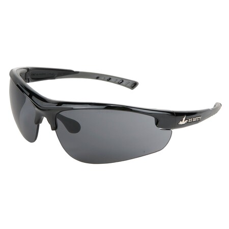 Mcr Safety Dominator (DM2), Safety Glasses, MAX3 Hard Coat, Polycarbonate Lens, Black Frame, Half Frame, 12 PK DM1212P